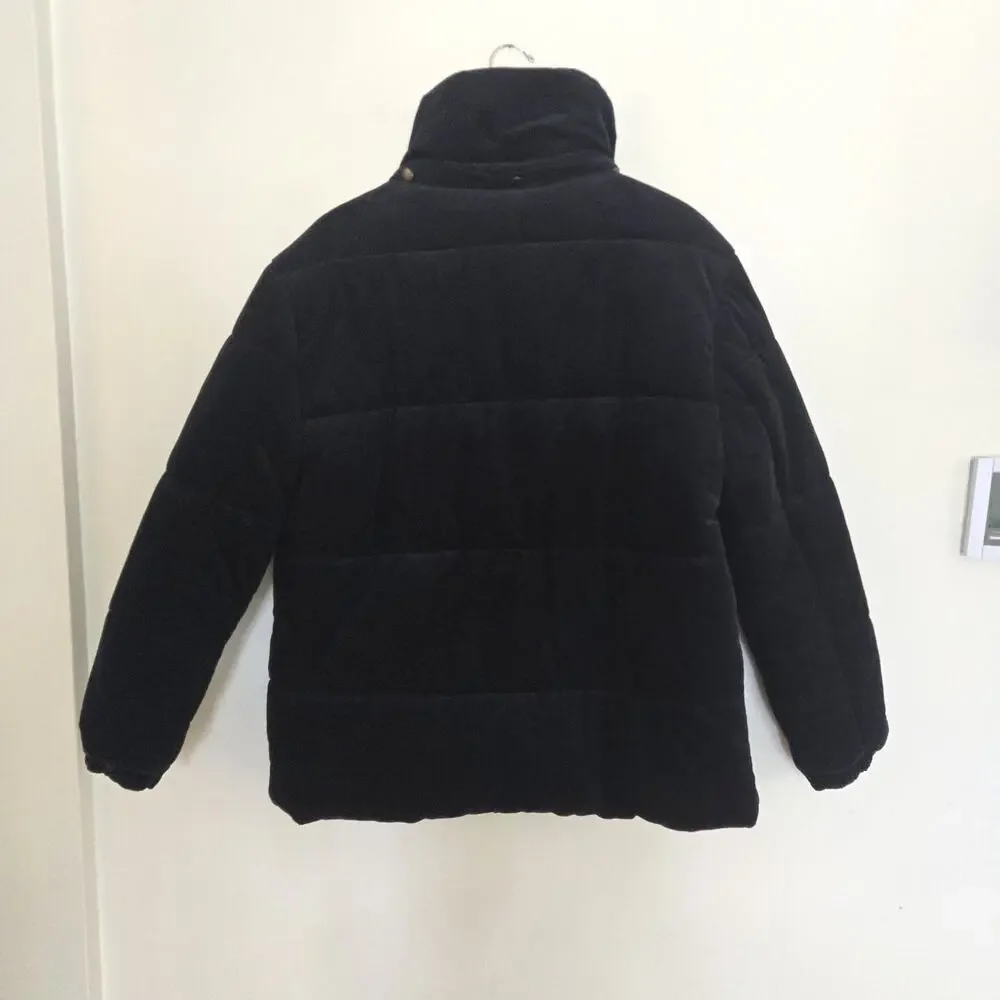 Banana Republic Preppy Navy Corduroy Puffer Jacket M Navy